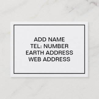 Weiß mit schwarzem Rahmen Visitenkarte