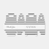 Weiß mit schwarzem Streifen akzentriert Geschenkschachtel (Ungefaltet)