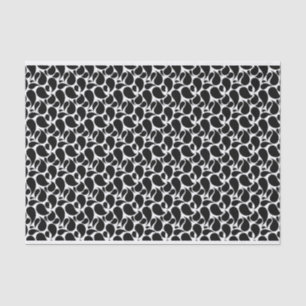 WEISS MIT SCHWARZEN PAISLEY-PATTERN SEIDENPAPIER