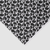 WEISS MIT SCHWARZEN PAISLEY-PATTERN SEIDENPAPIER (Ausschnitt)