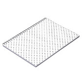 Weiß mit schwarzen Polka-Punkten Notizblock (Linke Seite)