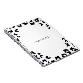 Weiß mit schwarzen Schmetterlingen Personalisierte Notizblock (Rechte Seite)