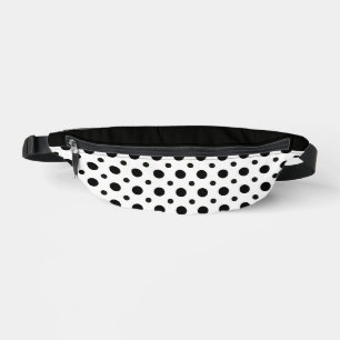 Weiß mit schwarzen Tupfen Bauchtasche