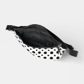 Weiß mit schwarzen Tupfen Bauchtasche (Offen)
