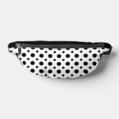 Weiß mit schwarzen Tupfen Bauchtasche (Ablage )