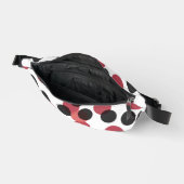 weiß mit schwarzen und roten Punkten Bauchtasche (Offen)