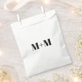 Weiß mit schwarzer Buchstabennummer anpassen Geschenktütchen (Ausgeschnitten)