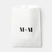 Weiß mit schwarzer Buchstabennummer anpassen Geschenktütchen (Vorderseite)