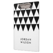 Weiß mit schwarzes Dreieck-modernem Klemmbrett (Links)