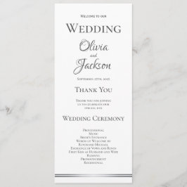 Weiß mit Silbergraue Hochzeit Programm