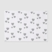 Weiß mit Silberherzen Seidenpapier (Vorderseite)