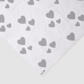 Weiß mit Silberherzen Seidenpapier (Ausschnitt)