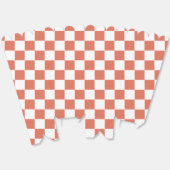 Weiß mit Terracotta Square Muster Popcorn Geschenkschachtel (Ungeklappt)