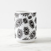 Weiß mit wirbelnden Augen Kaffeetasse (Mittel)