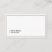 Weiß, modern minimalistisch visitenkarte (Vorderseite)