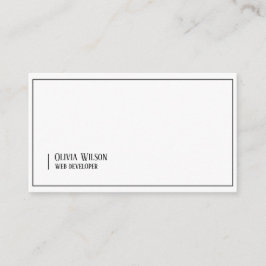 Weiß, modern minimalistisch visitenkarte