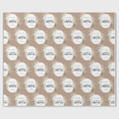 Weiß-modernes Brautparty Personalisiert Geschenkpapier (Flach)