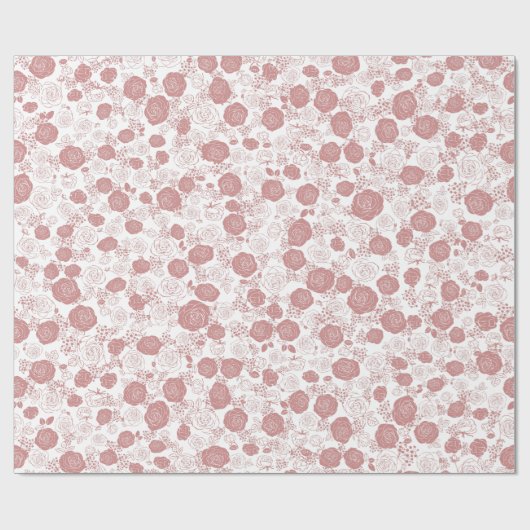 Weiß | Modernes und elegantes Design Geschenkpapier (Flach)