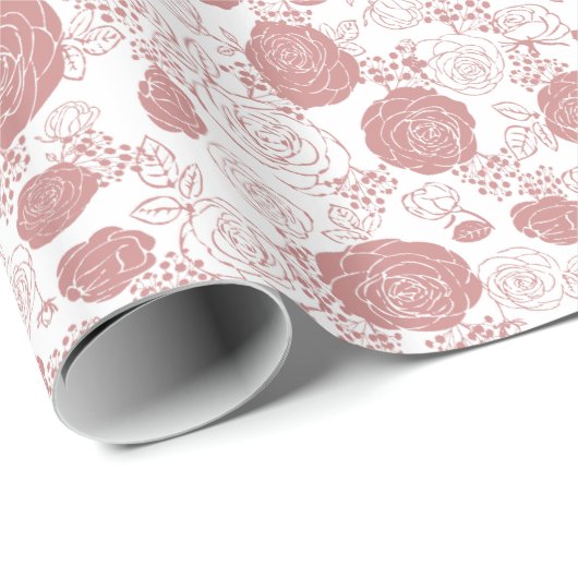 Weiß | Modernes und elegantes Design Geschenkpapier (Rolleneckpunkt)