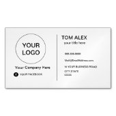 weiß Modernste oder Berufliche Farbe schlicht Busi Magnetische Visitenkarte (Vorderseite)