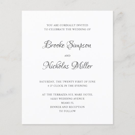 Weiß | Niedrige Kosten Einfache Elegante Minimale (Vorderseite)