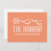 Weiß Oh, Horror Halloween Postkarte (Vorne/Hinten)