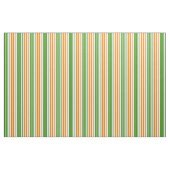 Weiß Orange Grün Vertikales Streifendesign   Stoff (Yard (91,4 cm))