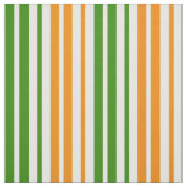 Weiß Orange Grün Vertikales Streifendesign   Stoff (Muster)