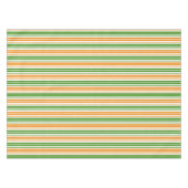 Weiß Orange Grün Vertikales Streifendesign Tischdecke (Vorderseite (Horizontal))
