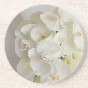 Weiß-Orchideen Getränkeuntersetzer
