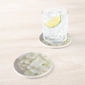 Weiß-Orchideen Getränkeuntersetzer (Seite)