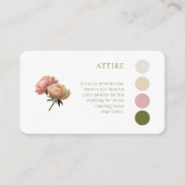 Weiß | Pastell-Rosa Hochzeitskleidung Dresscode Begleitkarte (Vorderseite)