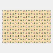 Weiß, Peppermint, Marzipan Origami Weihnachten Geschenkpapier Set (Vorderseite 3)