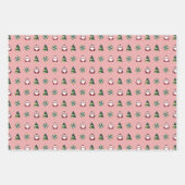 Weiß, Peppermint, Marzipan Origami Weihnachten Geschenkpapier Set (Vorderseite 2)