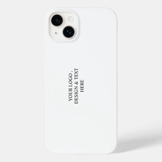 Weiß personalisiert – Ihr Logo und Text hier Case-Mate iPhone Hülle (Rückseite)