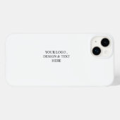 Weiß personalisiert – Ihr Logo und Text hier Case-Mate iPhone Hülle (Rückseite (Horizontal))
