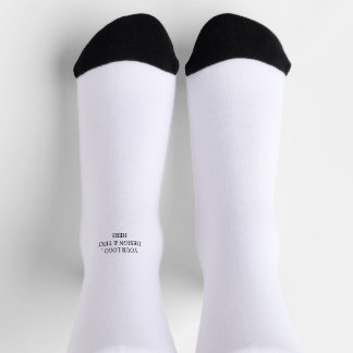 Weiß personalisiert – Ihr Logo und Text hier Socken