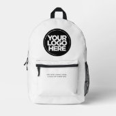 Weiß | Personalisiertes Firmenlogo und Text Bedruckter Rucksack (Vorderseite)