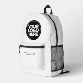 Weiß | Personalisiertes Firmenlogo und Text Bedruckter Rucksack