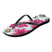 Weiß-Pink-Blume Badesandalen (Schrägansicht)