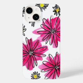 Weiß-Pink-Blume Case-Mate iPhone 14 Hülle