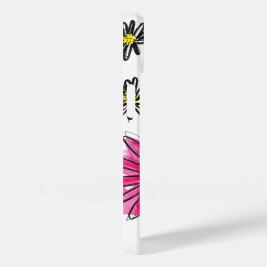 Weiß-Pink-Blume Case-Mate iPhone Hülle (Rückseite / Rechts)