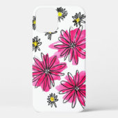 Weiß-Pink-Blume Case-Mate iPhone Hülle (Rückseite)