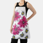 Weiß-Pink-Blume Schürze (InSitu)