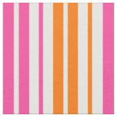 Weiß Pink Orange Vertikale Streifen Design   Stoff (Nahaufnahme)