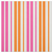 Weiß Pink Orange Vertikale Streifen Design   Stoff (Muster)