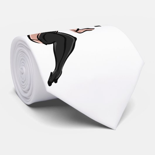 Weiß - Pinup - Neck Tie Krawatte (Gerollt)