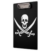 Weiß, Piratenflagge Calico Jack, Skull & Cutlass Klemmbrett (Links)