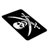 Weiß, Piratenflagge Calico Jack, Skull & Cutlass Magnet (Rechte Seite)