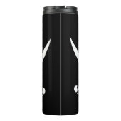 Weiß, Piratenflagge Calico Jack, Skull & Cutlass Thermosbecher (Rückseite)